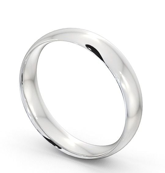 Mens Plain Traditional Court Wedding Ring 18K White Gold WBM2_WG_THUMB1 