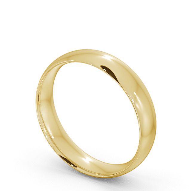 Mens Plain Wedding Ring 18K Yellow Gold - Traditional Court WBM2_YG_SIDE