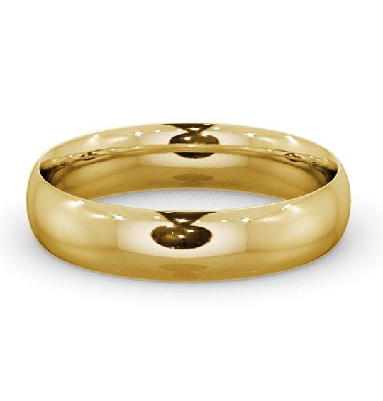 Mens Plain Traditional Court Wedding Ring 18K Yellow Gold WBM2_YG_THUMB2 