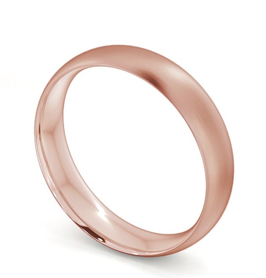 Mens Plain Traditional Court with Matt Finish Wedding Ring 9K Rose Gold WBM2B_RG_THUMB1