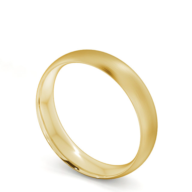 Mens Plain Wedding Ring 9K Yellow Gold - Traditional Court (Matt) WBM2B_YG_SIDE