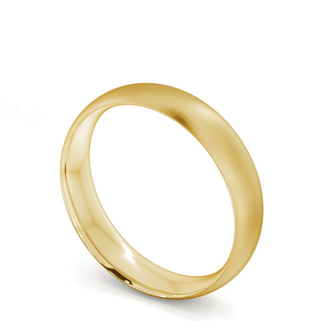 Mens Plain Wedding Ring 18K Yellow Gold - Traditional Court (Matt) WBM2B_YG_SIDE