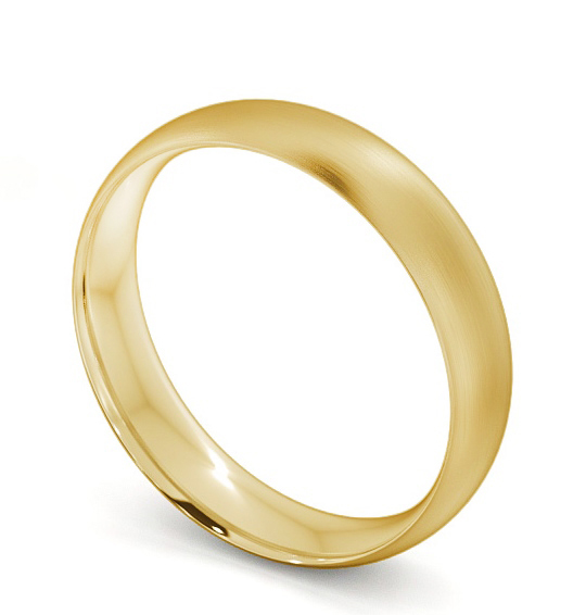 Mens Plain Wedding Ring 9K Yellow Gold - Traditional Court (Matt) WBM2B_YG_THUMB1
