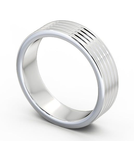 Mens Ribbed Wedding Ring 18K White Gold WBM31_WG_THUMB1_2.jpg