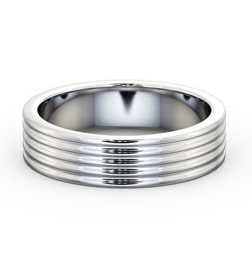  Mens Ribbed Wedding Ring Platinum - Minera WBM31_WG_THUMB2 
