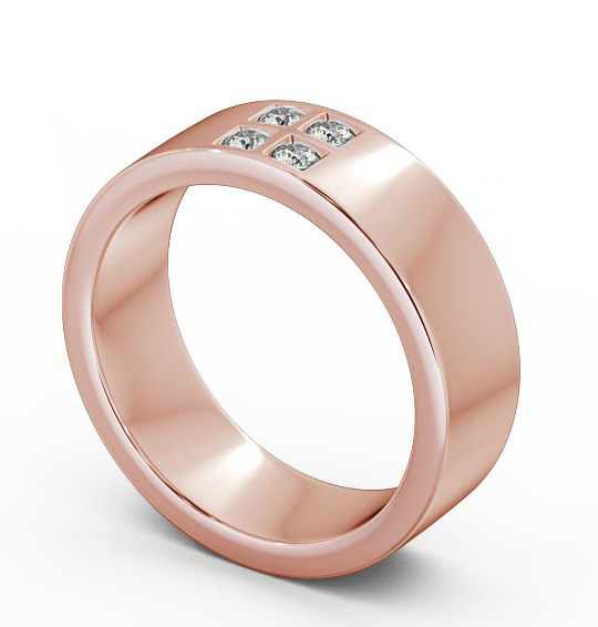 Mens Diamond 0.12ct Wedding Ring 9K Rose Gold - Newton WBM32_RG_THUMB1