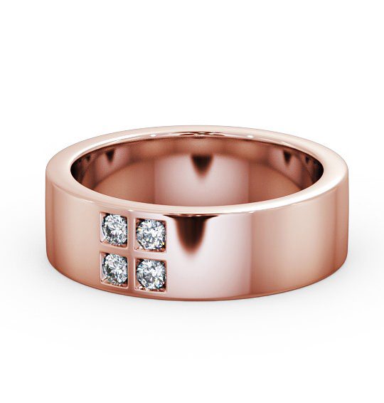  Mens Diamond 0.12ct Wedding Ring 9K Rose Gold - Newton WBM32_RG_THUMB2 
