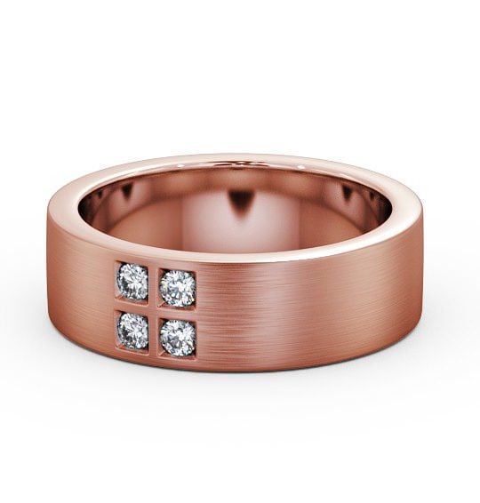  Mens Diamond 0.12ct Wedding Ring 18K Rose Gold - Newton (Matt) WBM32B_RG_THUMB2 