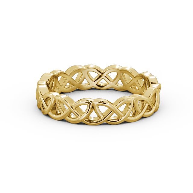 Mens Celtic Style Wedding Ring 9K Yellow Gold - Castan WBM33_YG_THUMB2