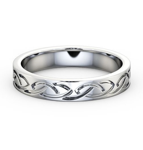  Mens Celtic Style Wedding Ring 9K White Gold - Briana WBM34_WG_THUMB2 