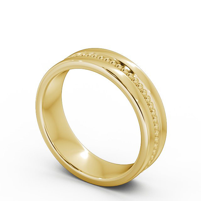 Mens yellow gold milgrain wedding band sales