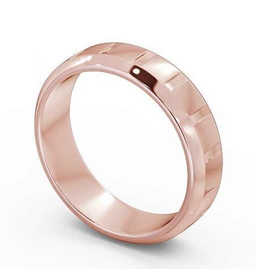 Mens Tapered Wedding Ring 18K Rose Gold - Selson WBM36_RG_THUMB1