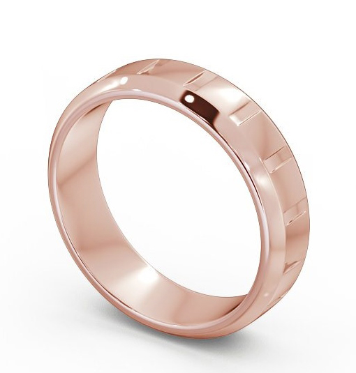 Mens Tapered Wedding Ring 9K Rose Gold - Selson WBM36_RG_THUMB1