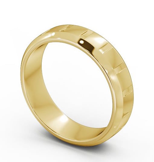  Mens Tapered Wedding Ring 18K Yellow Gold - Selson WBM36_YG_THUMB1 