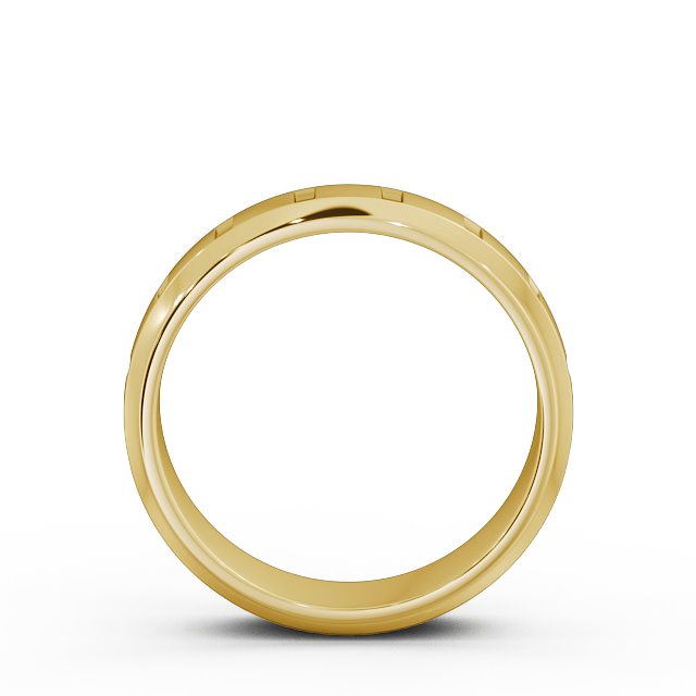 Mens Tapered Wedding Ring 18K Yellow Gold - Selson | Angelic Diamonds