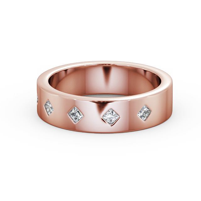 Mens Diamond 0.25ct Wedding Ring 18K Rose Gold - Aikton WBM37_RG_FLAT