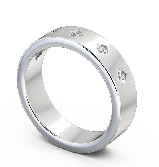Mens Diamond 0.25ct Wedding Ring Platinum - Aikton WBM37_WG_THUMB1