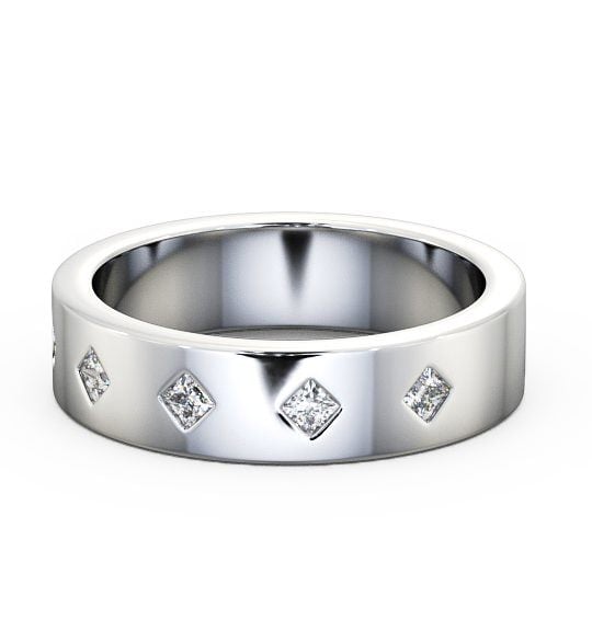  Mens Diamond 0.25ct Wedding Ring 18K White Gold - Aikton WBM37_WG_THUMB2 