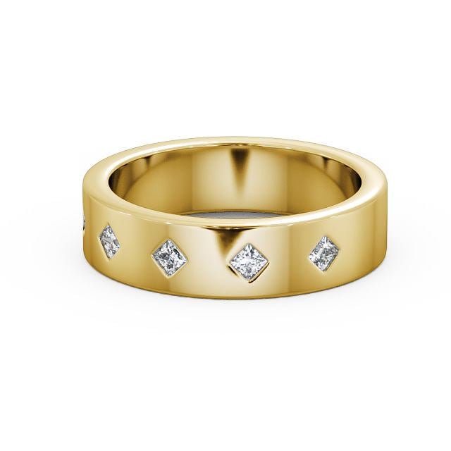 Mens Diamond 0.25ct Wedding Ring 9K Yellow Gold - Aikton WBM37_YG_FLAT