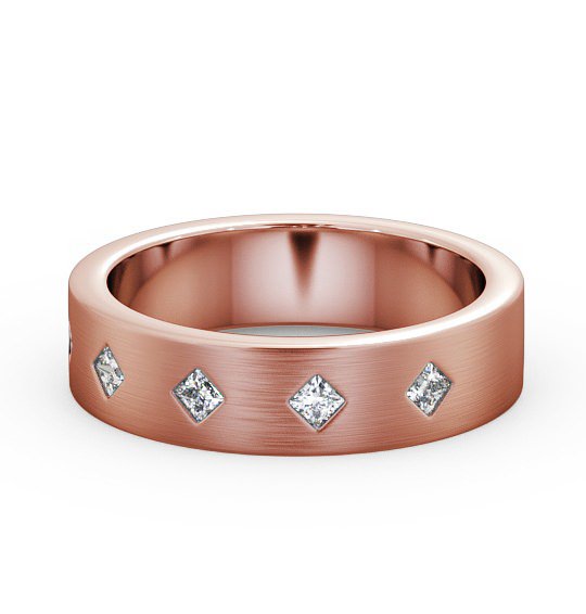 Mens Diamond 0.25ct Wedding Ring 18K Rose Gold - Aikton (Matt) WBM37B_RG_THUMB2 