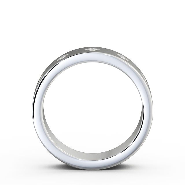 Mens Diamond 0.25ct Wedding Ring 18K White Gold - Aikton (Matt) WBM37B_WG_UP