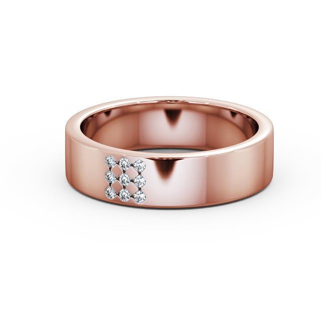 Mens Diamond 0.06ct Wedding Ring 18K Rose Gold - Barugh WBM38_RG_FLAT