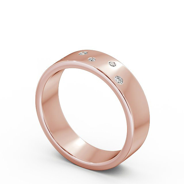 Mens Diamond 0.07ct Wedding Ring 9K Rose Gold - Chirton WBM39_RG_SIDE