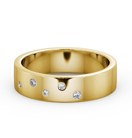  Mens Diamond 0.07ct Wedding Ring 18K Yellow Gold - Chirton WBM39_YG_THUMB2 