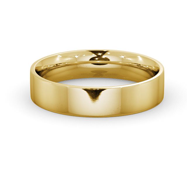 Mens Plain Wedding Ring 9K Yellow Gold - Flat Court WBM3_YG_FLAT