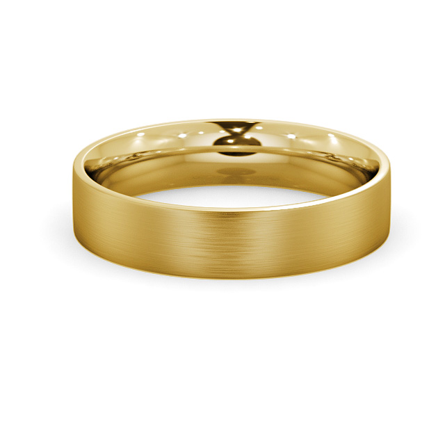Mens Plain Wedding Ring 9K Yellow Gold - Flat Court (Matt) WBM3B_YG_FLAT