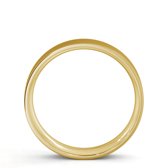 Mens Plain Wedding Ring 9K Yellow Gold - Flat Court (Matt) WBM3B_YG_UP