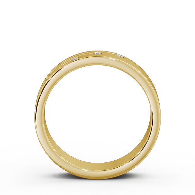 Mens Diamond 0.03ct Wedding Ring 9K Yellow Gold - Dulas WBM40_YG_UP