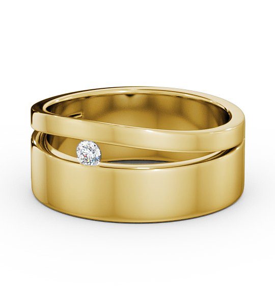  Mens Diamond 0.05ct Wedding Ring 18K Yellow Gold - Gerlan WBM42_YG_THUMB2 