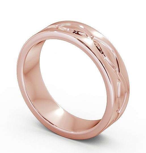  Mens Patterned Wedding Ring 18K Rose Gold - Rydal WBM43_RG_THUMB1 