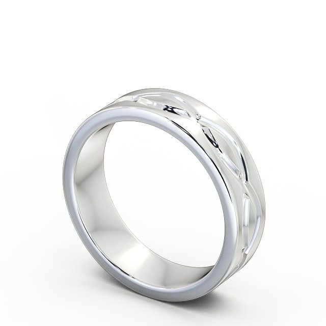 Mens Patterned Wedding Ring Palladium - Rydal WBM43_WG_SIDE