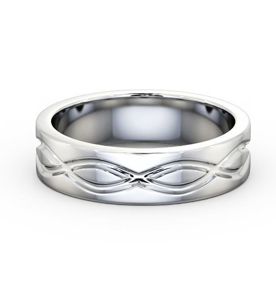 Men's Simple 6mm White Gold Plated Wedding Band – Classic & Timeless Stainless Steel Ring