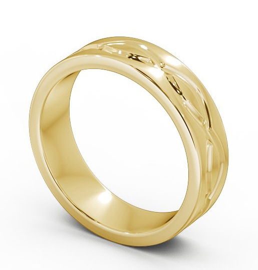  Mens Patterned Wedding Ring 9K Yellow Gold - Rydal WBM43_YG_THUMB1 