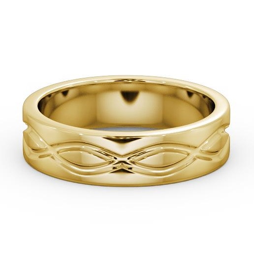  Mens Patterned Wedding Ring 18K Yellow Gold - Rydal WBM43_YG_THUMB2 