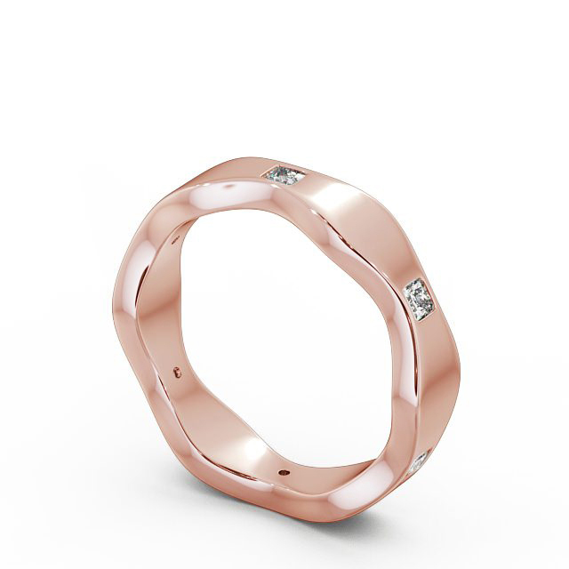 Mens Diamond 0.30ct Wedding Ring 18K Rose Gold - Hoyle WBM44_RG_SIDE
