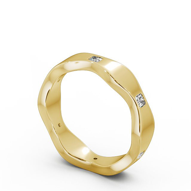 Mens Diamond 0.30ct Wedding Ring 9K Yellow Gold - Hoyle WBM44_YG_SIDE