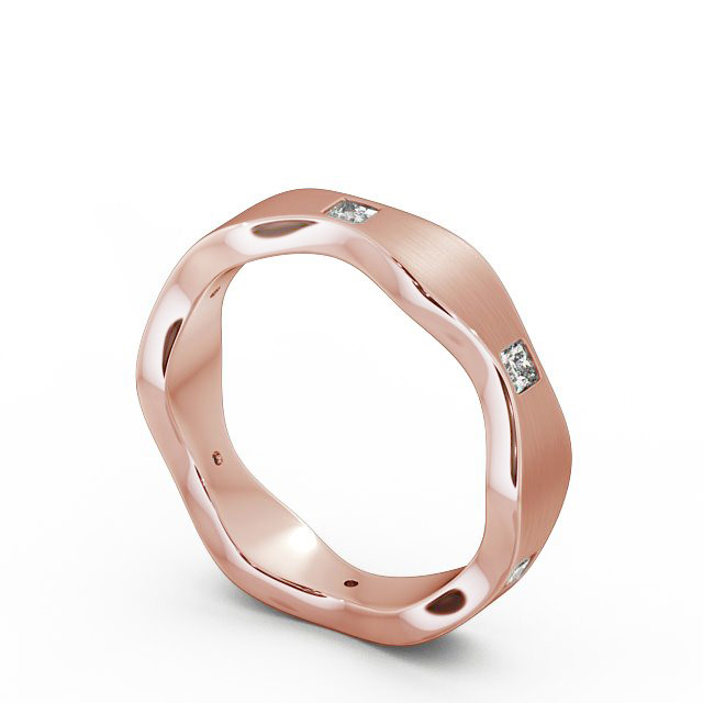 Mens Diamond 0.30ct Wedding Ring 18K Rose Gold - Hoyle (Matt) WBM44B_RG_SIDE