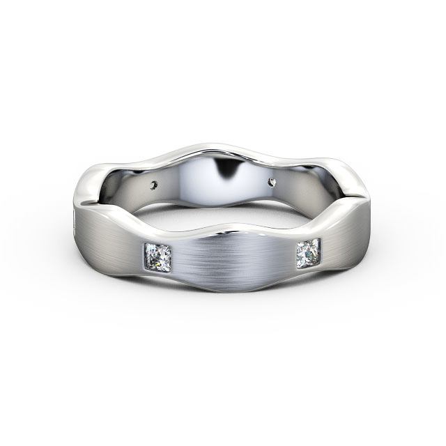 Mens Diamond 0.30ct Wedding Ring 18K White Gold - Hoyle (Matt) WBM44B_WG_FLAT