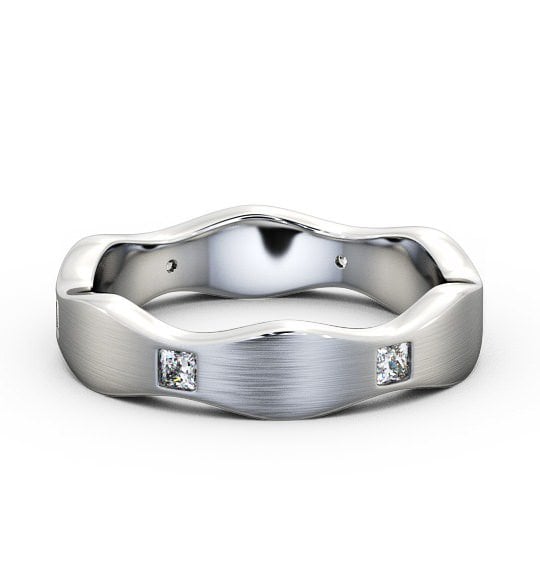  Mens Diamond 0.30ct Wedding Ring 18K White Gold - Hoyle (Matt) WBM44B_WG_THUMB2 