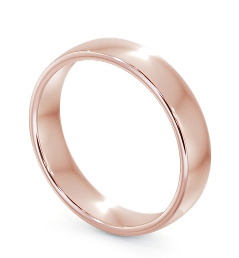 Mens Plain Double Comfort Wedding Ring 18K Rose Gold WBM46_RG_THUMB1 