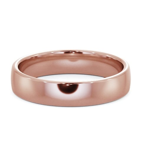  Mens Plain Wedding Ring 18K Rose Gold - Double Comfort WBM46_RG_THUMB2 