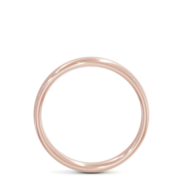 Mens Plain Wedding Ring 18K Rose Gold - Double Comfort WBM46_RG_UP