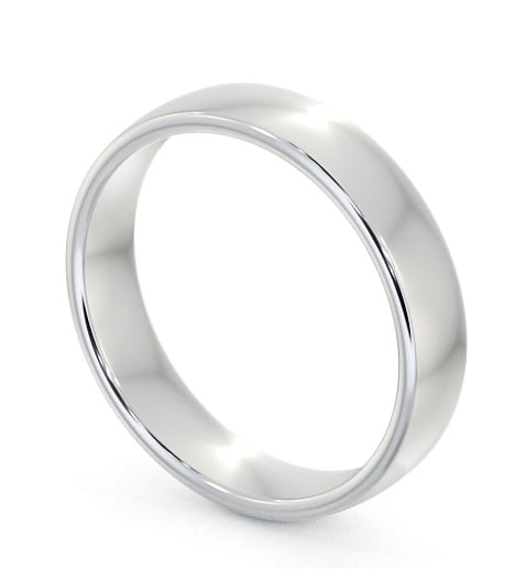  Mens Plain Wedding Ring 9K White Gold - Double Comfort WBM46_WG_THUMB1 
