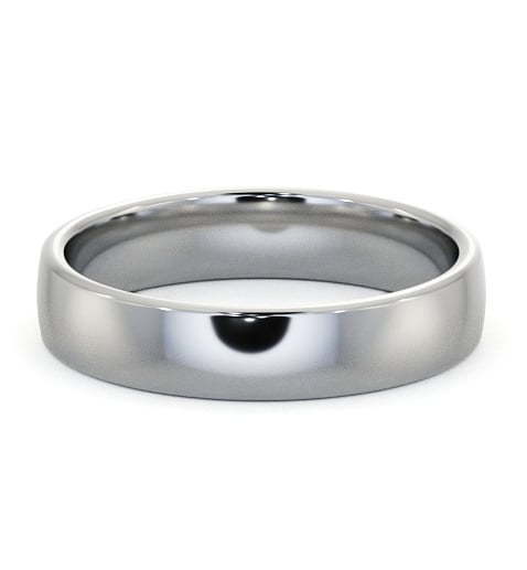  Mens Plain Wedding Ring 9K White Gold - Double Comfort WBM46_WG_THUMB2 