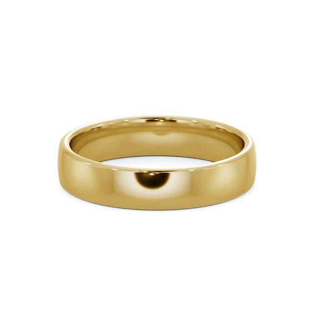 Mens Plain Wedding Ring 9K Yellow Gold - Double Comfort WBM46_YG_FLAT