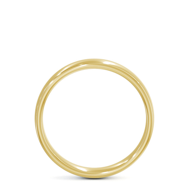 Mens Plain Wedding Ring 18K Yellow Gold - Double Comfort WBM46_YG_UP